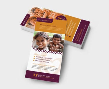 DL Charity Rack Card Template
