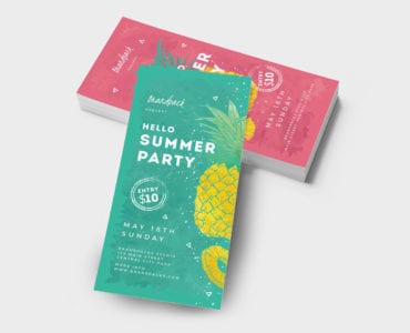 Minimal Summer DL Rack Card Template
