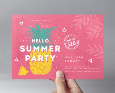 Minimal Summer Party Flyer Template