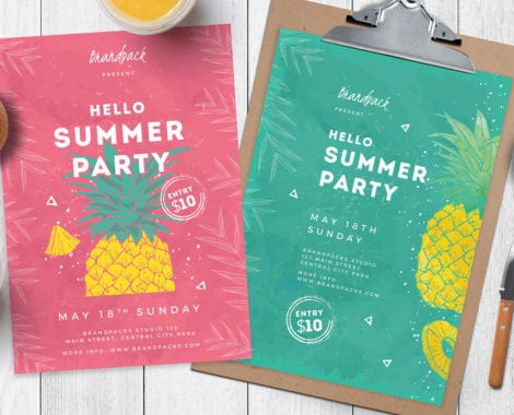 Minimal Summer Poster Templates