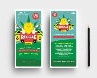 Reggae Festival DL Card Template