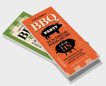 Rustic Barbecue DL Card Template