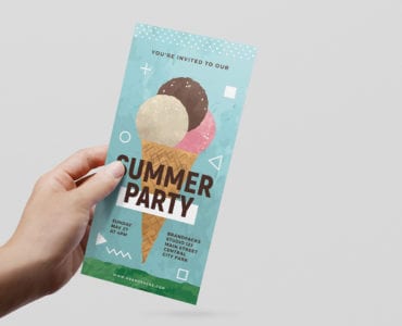 Summer Ice Cream DL Card Template
