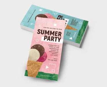 Summer Ice Cream DL Card Template