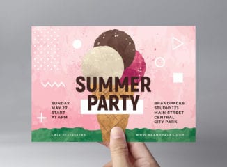 Summer Ice Cream Flyer Template