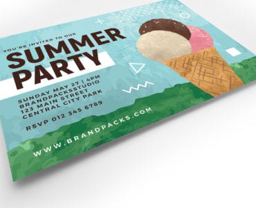 Summer Ice Cream Flyer Template