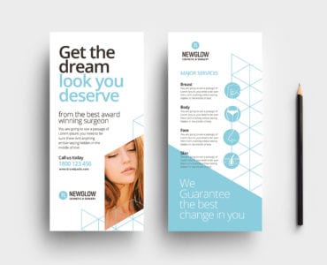 Cosmetic Surgery DL Rack Card Template
