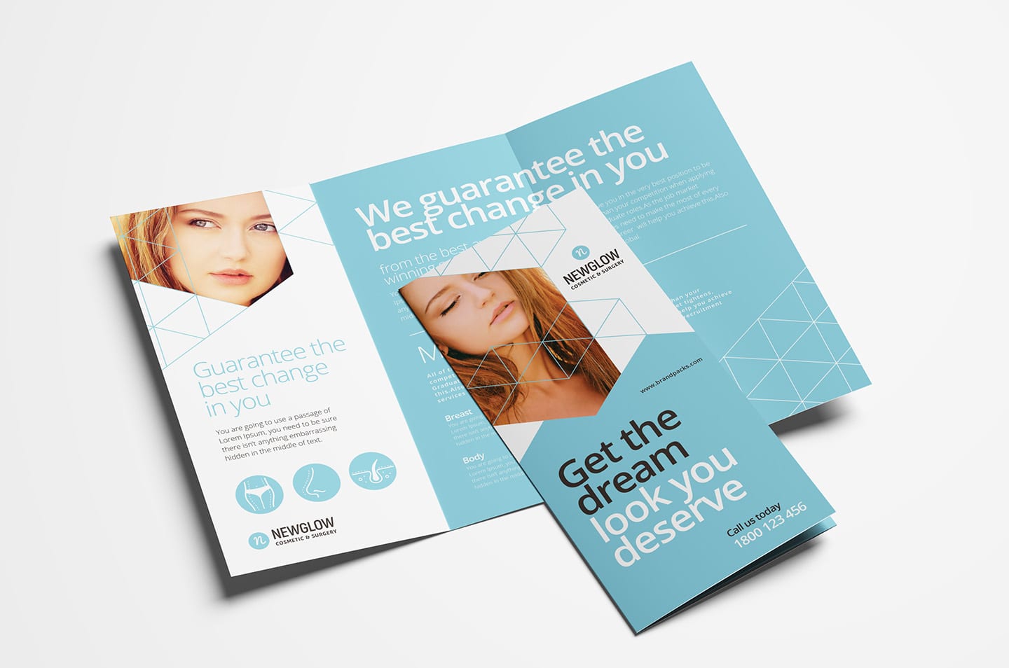 Cosmetic Surgery Tri-Fold Brochure Template