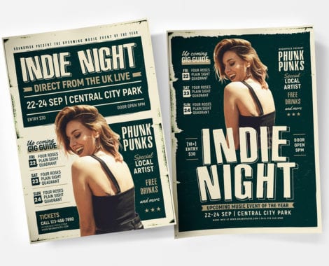 Indie Night Poster Templates