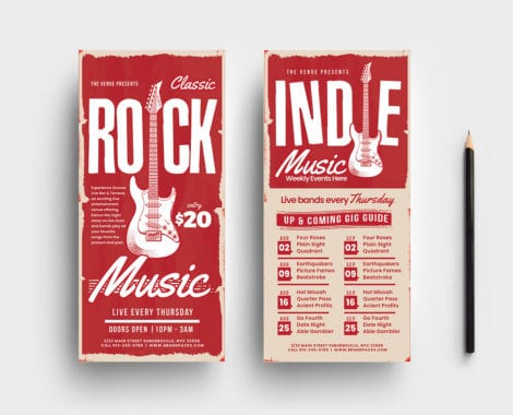 Live Music DL Card Template