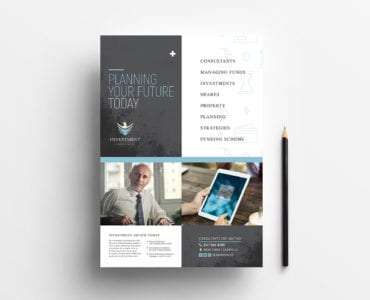 A4 Investment Consultant Poster Template