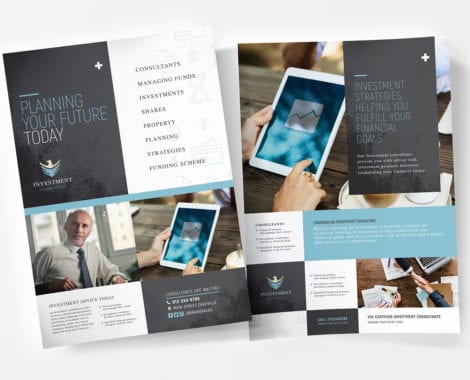 A4 Investment Consultant Poster Templates