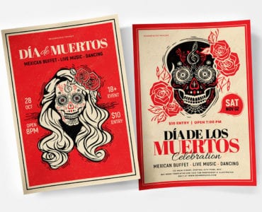 Dia De Los Muertos Poster Template