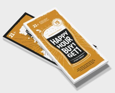 Happy Hour DL Rack Card Template