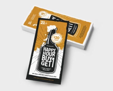 Happy Hour DL Rack Card Template