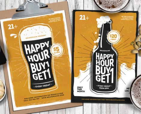 Happy Hour Poster Template