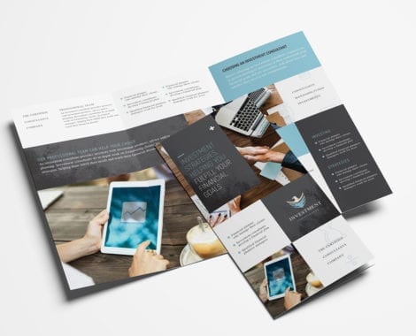 investment Consultant Tri-Fold Brochure Template