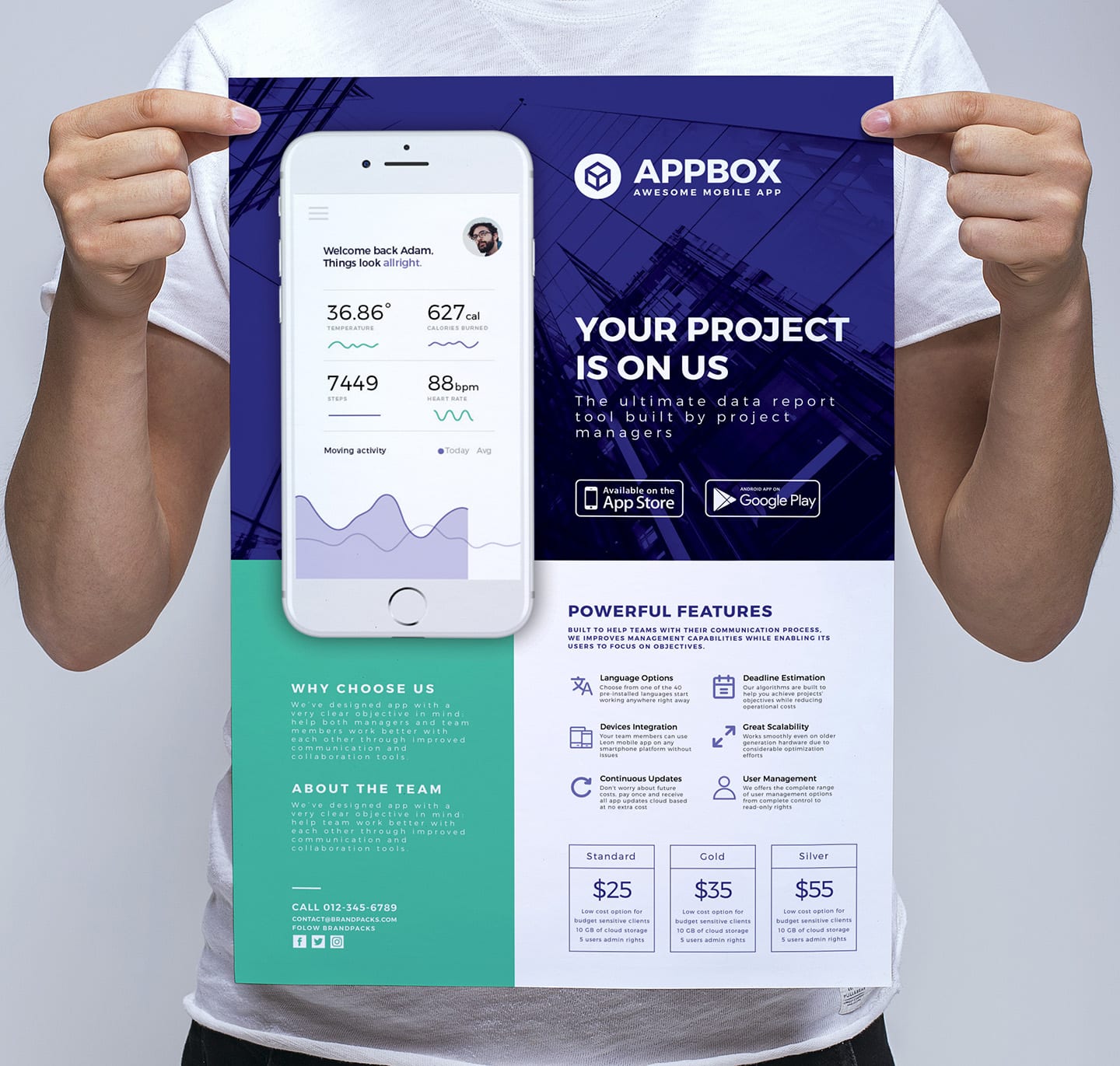 Mobile App Poster Template - PSD, Ai & Vector - BrandPacks