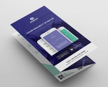 Mobile App Tri Fold Brochure Template