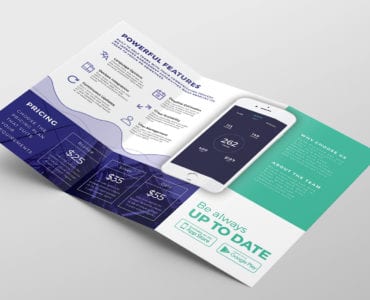 Mobile App Tri Fold Brochure Template