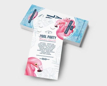 Pool Party DL Rack Card Template