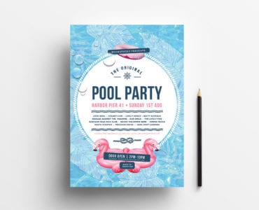 Pool Party Poster Template