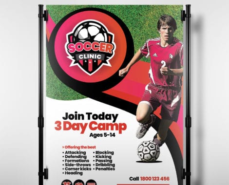 A3 Soccer Camp Poster Template