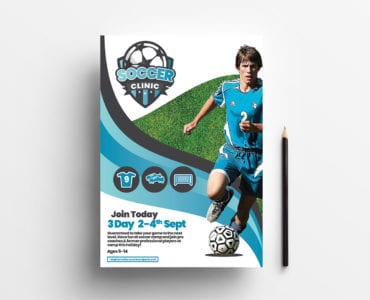 A4 Soccer Camp Poster Template
