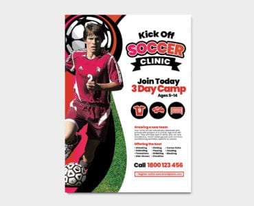A4 Soccer Camp Poster Template