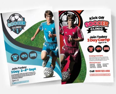 A4 Soccer Camp Poster Templates