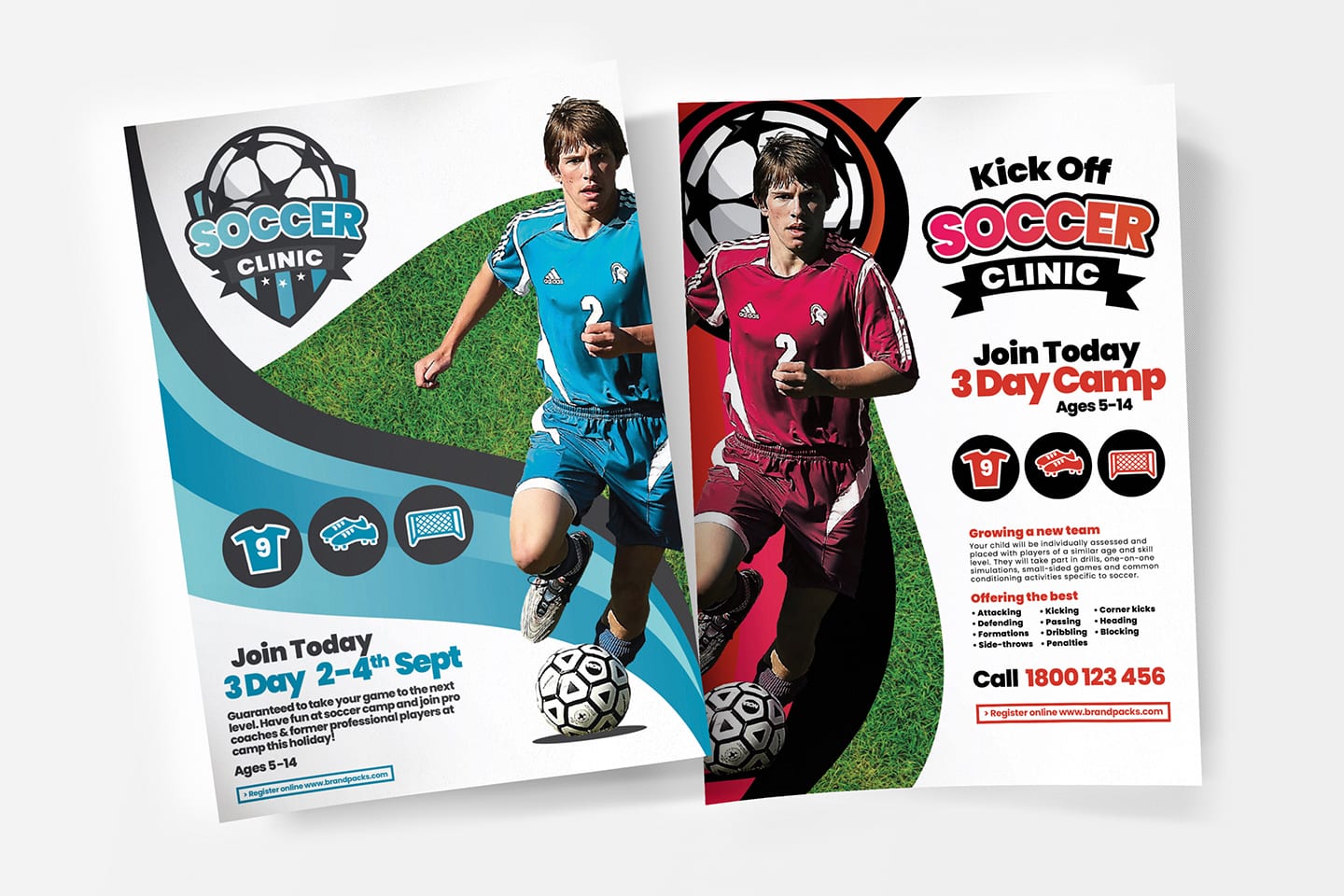 A21 Soccer Camp Poster Template - PSD, Ai & Vector - BrandPacks Pertaining To Football Camp Flyer Template Free
