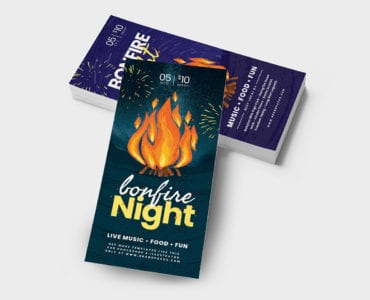 Bonfire Night DL Card Template