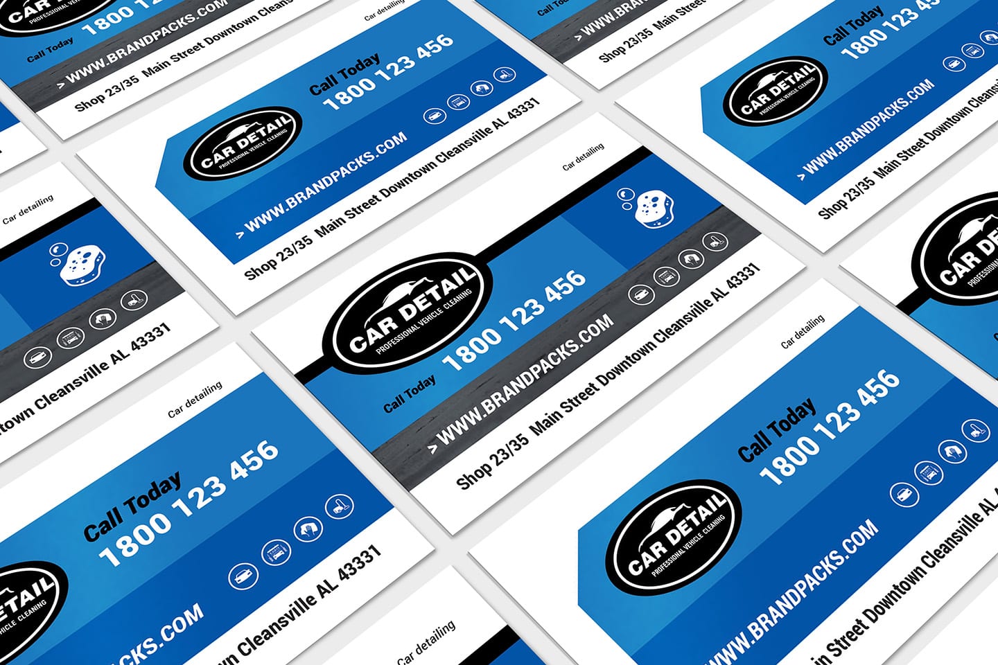 Car Detailing Business Card Template PSD, Ai & Vector BrandPacks