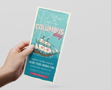 Columbus Day DL Card Template