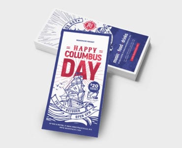 Columbus Day DL Card Template