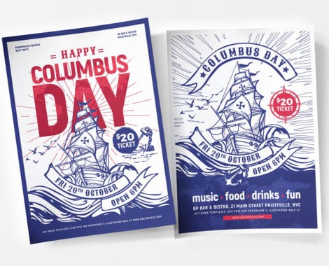 Columbus Day Poster Templates