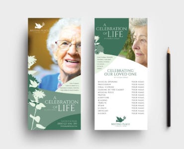 Funeral Service DL Card Template