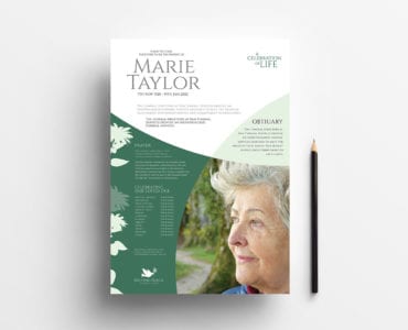 Funeral Service Poster Template
