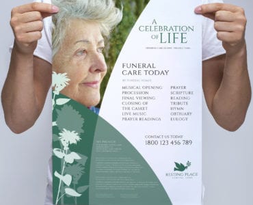 Funeral Service Poster Template