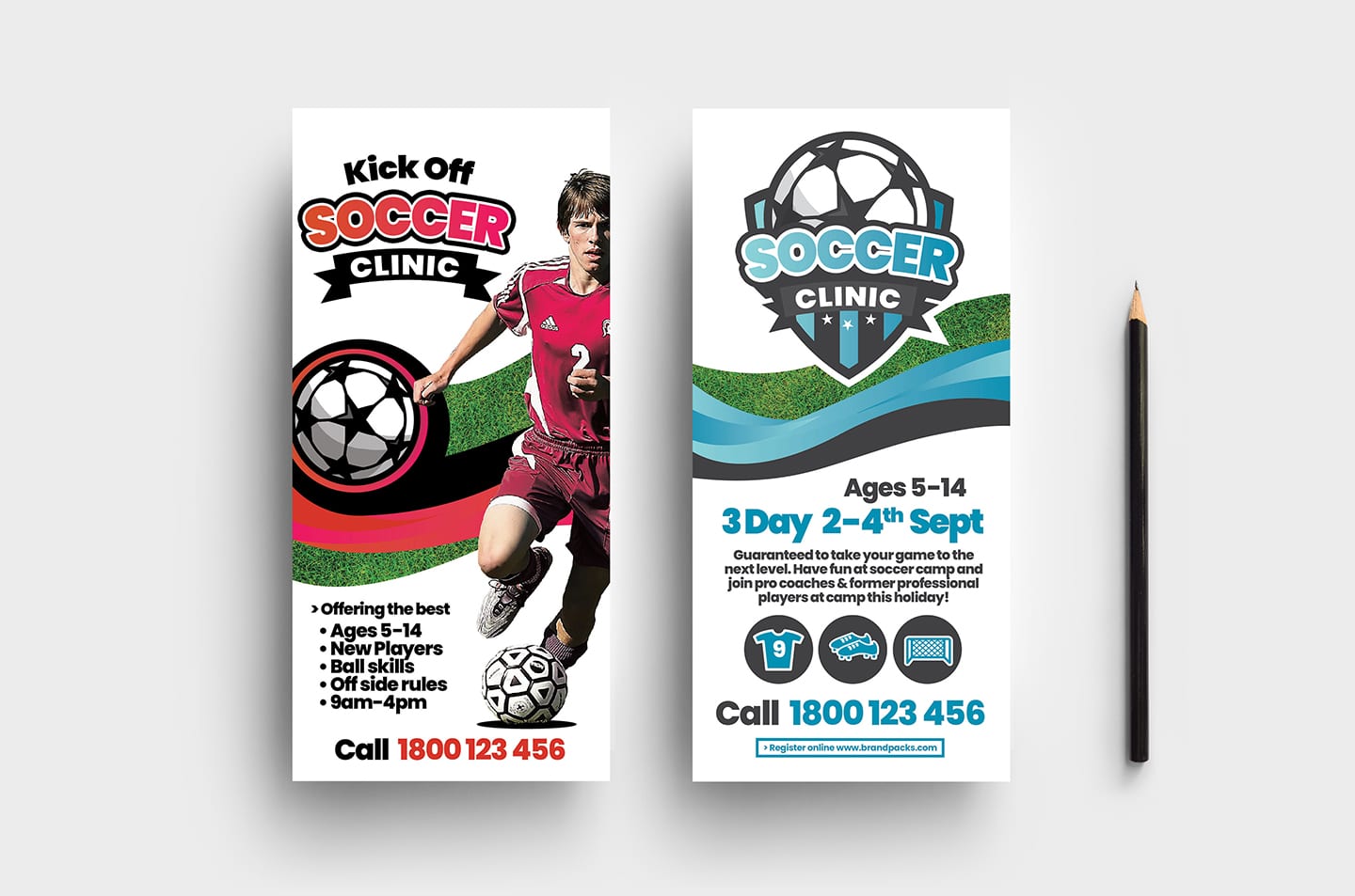 Soccer Camp DL Card Template