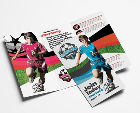 Soccer Camp Tri-Fold Brochure Template