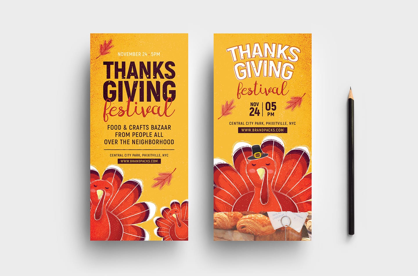 Thanksgiving Festival DL Card Template