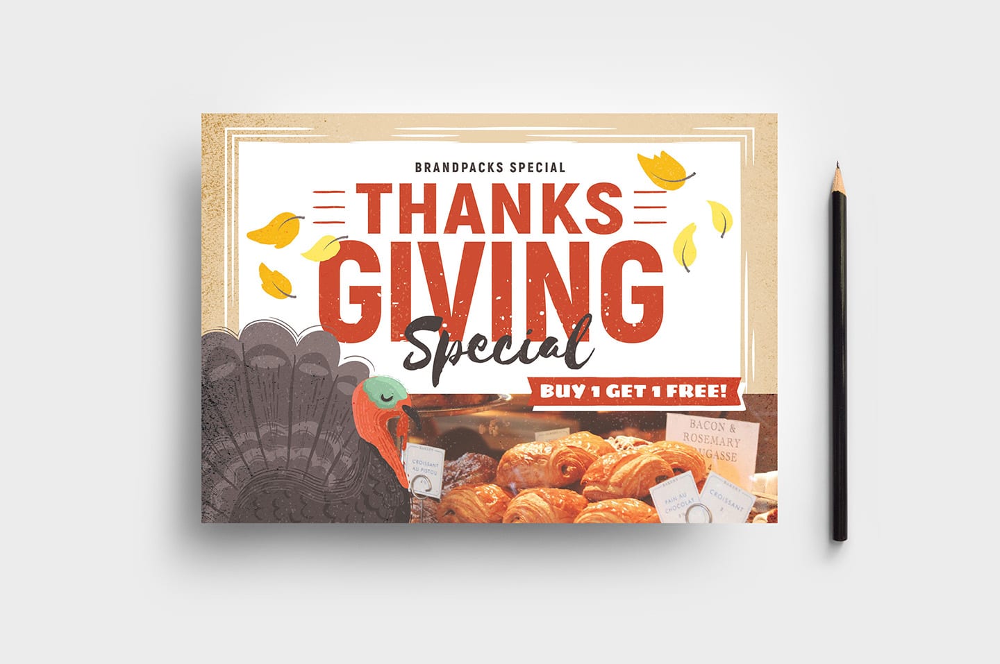 Thanksgiving Flyer Template - PSD, Ai & Vector - BrandPacks Pertaining To Thanksgiving Flyers Free Templates