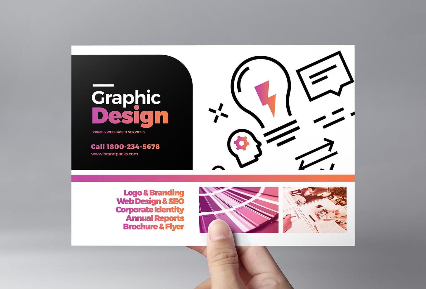 Graphic Design Agency Flyer Template For Photoshop Illustrator