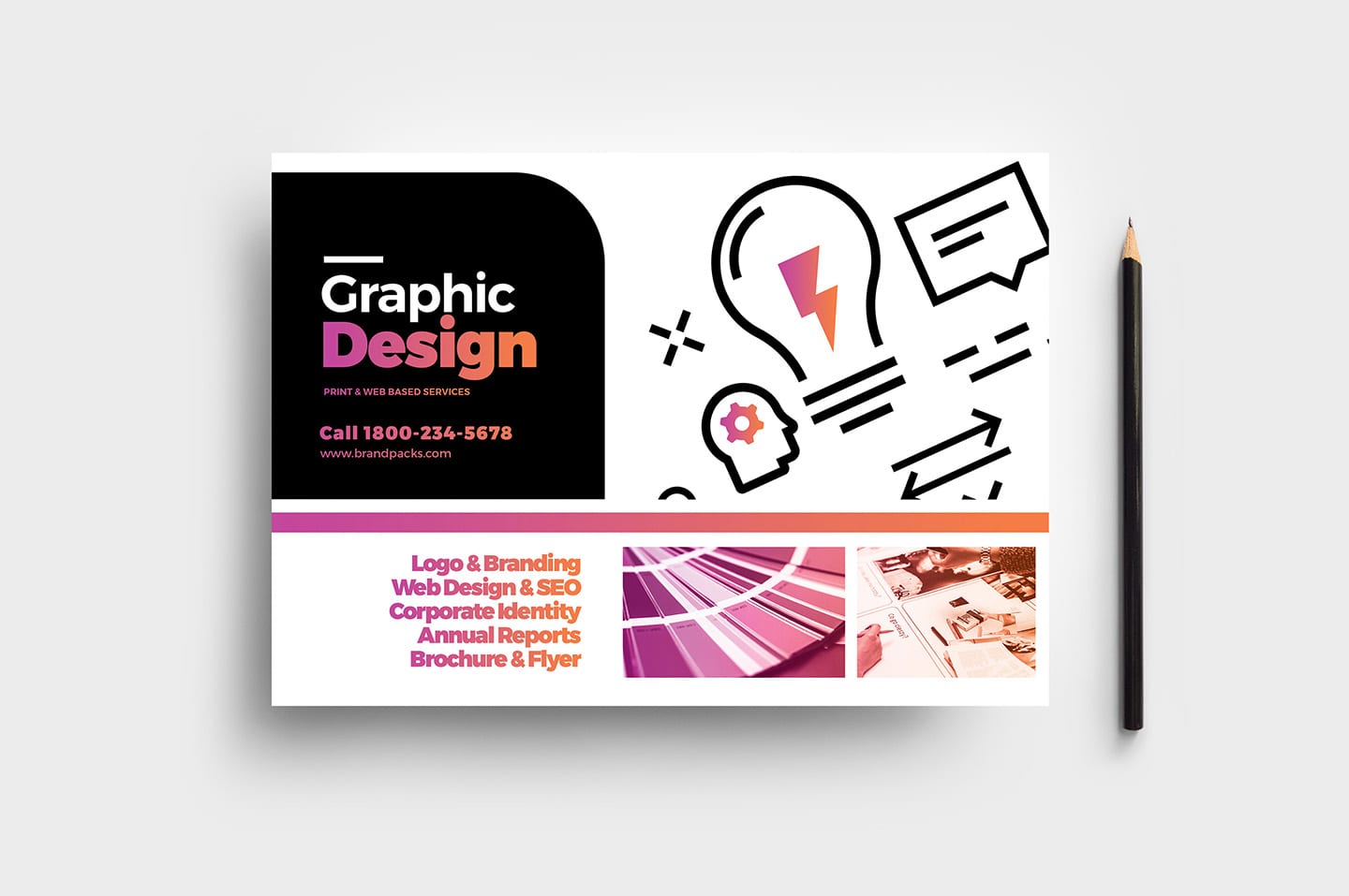 Graphic Design Agency Flyer Template for Photoshop & Illustrator