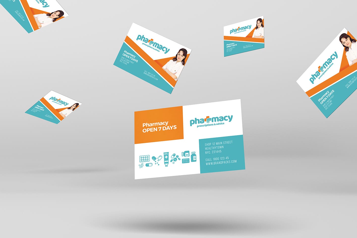 Pharmacy Business Card Template from brandpacks.com