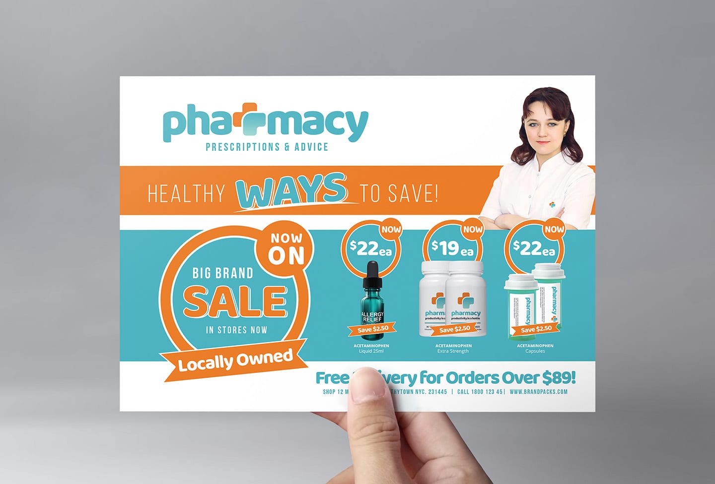 Pharmacy Flyer Template - PSD, Ai & Vector - BrandPacks Intended For Pharmacy Brochure Template Free