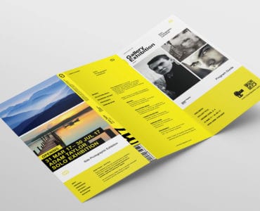 Photography Exhibition Trifold Brochure Template