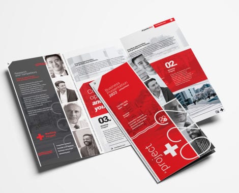 Swiss Style Trifold Brochure Template