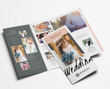 Wedding Photographer Trifold Brochure Template